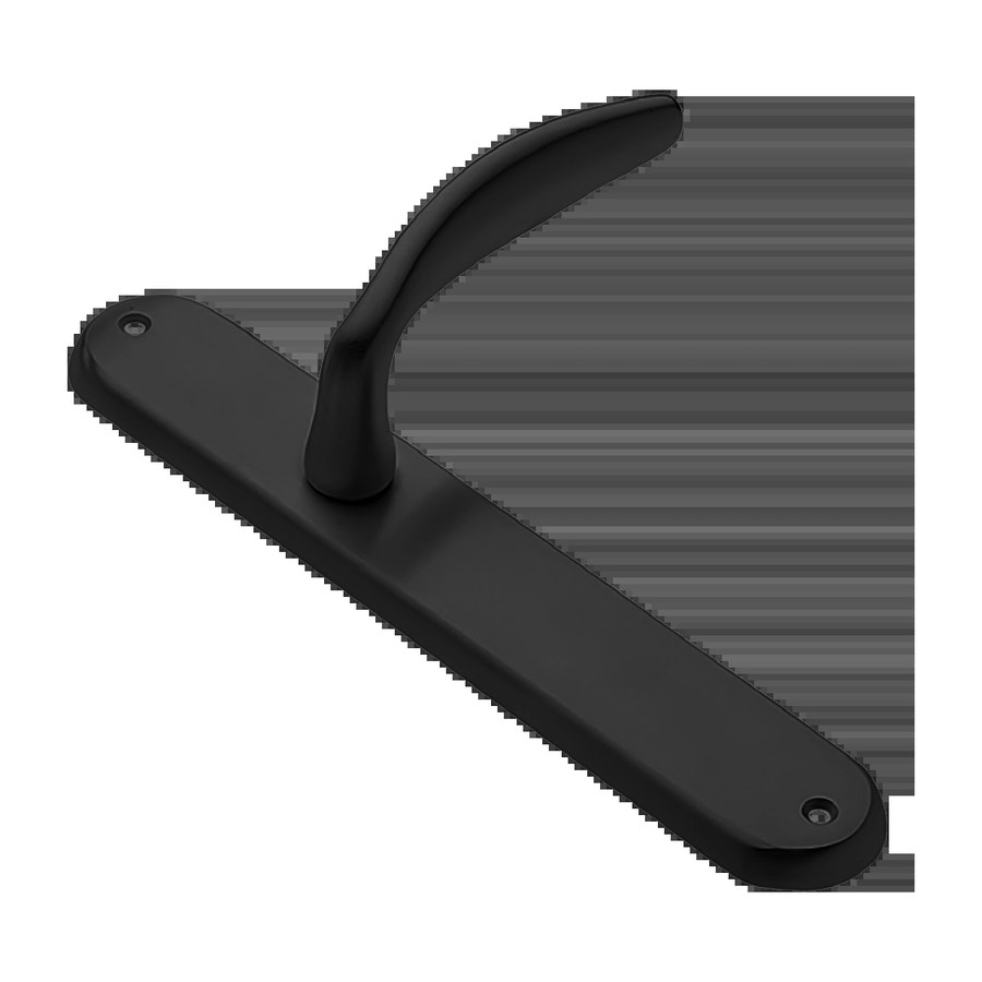 Ручка дверная MOGADOR PL NERO-ST на планке цвет черный soft touch