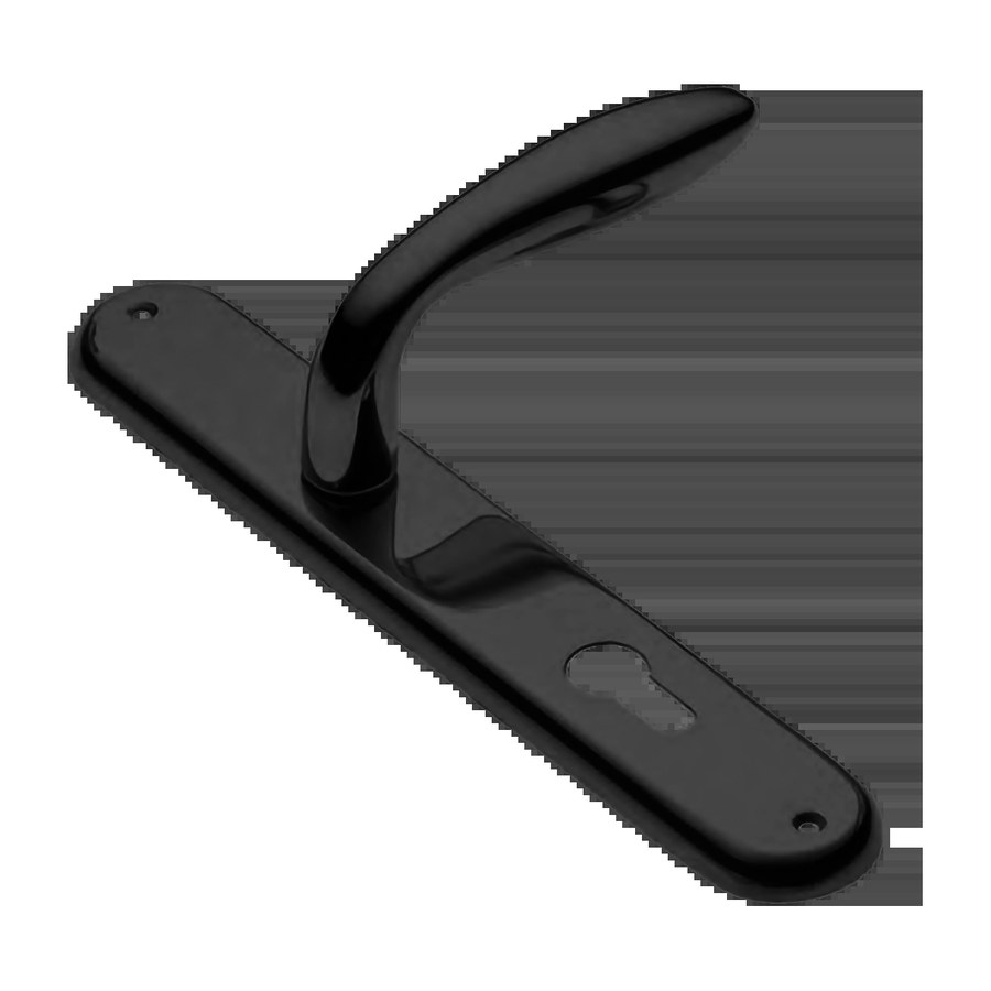Ручка дверная AIR PL NERO-ST на планке цвет черный soft touch
