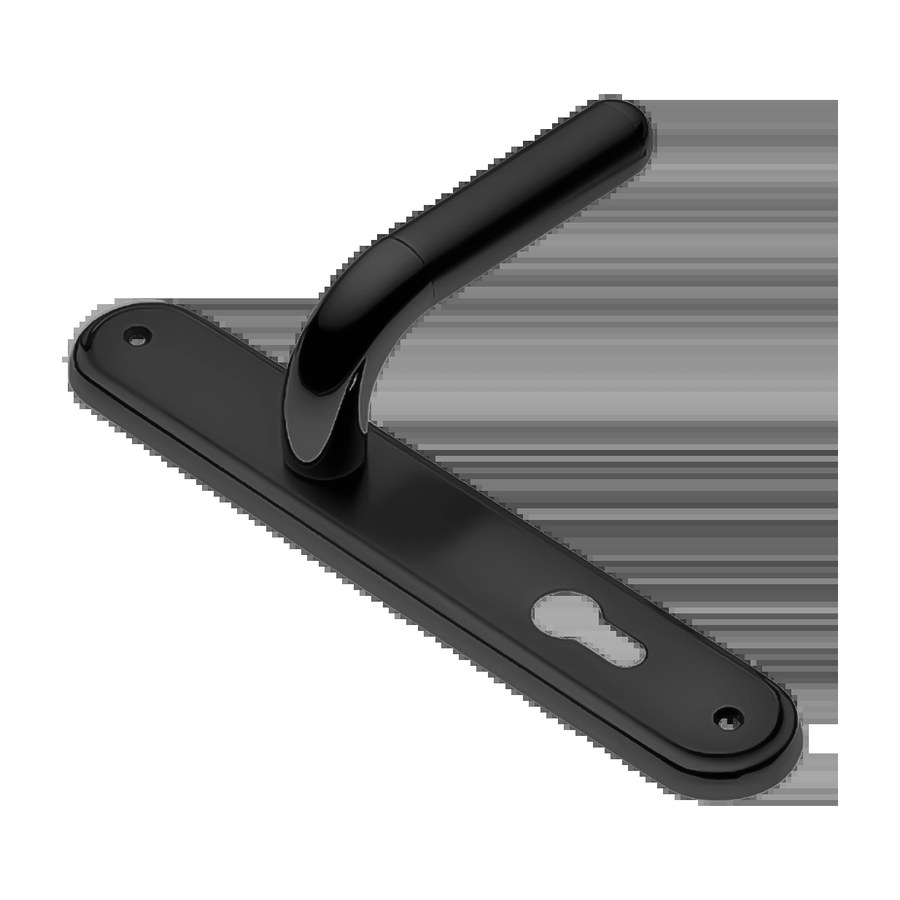 Ручка дверная GAVANA PL NERO-ST на планке цвет черный soft touch