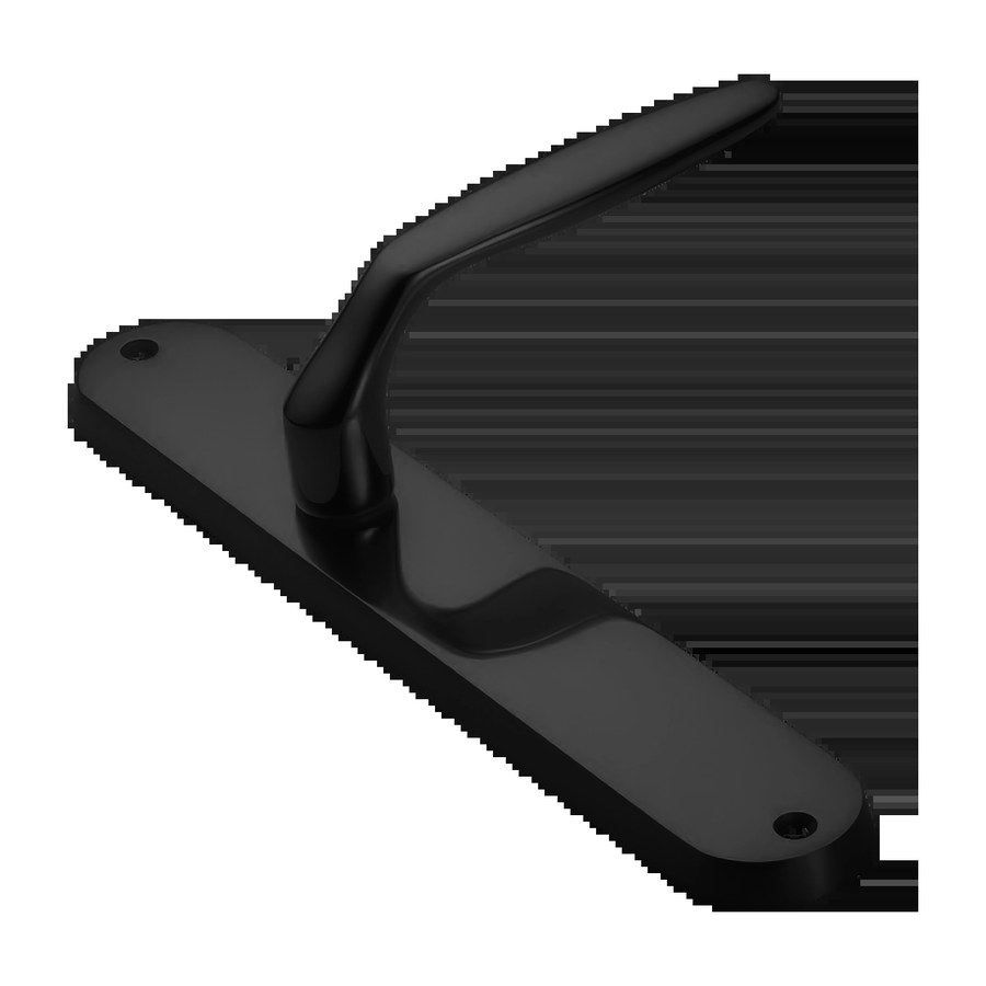 Ручка дверная DERBY PL NERO-ST на планке цвет черный soft touch
