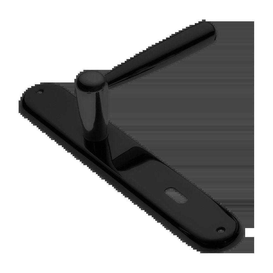 Дверная фурнитура Ручка дверная PINOKKIO PL NERO-ST на планке цвет черный soft touch