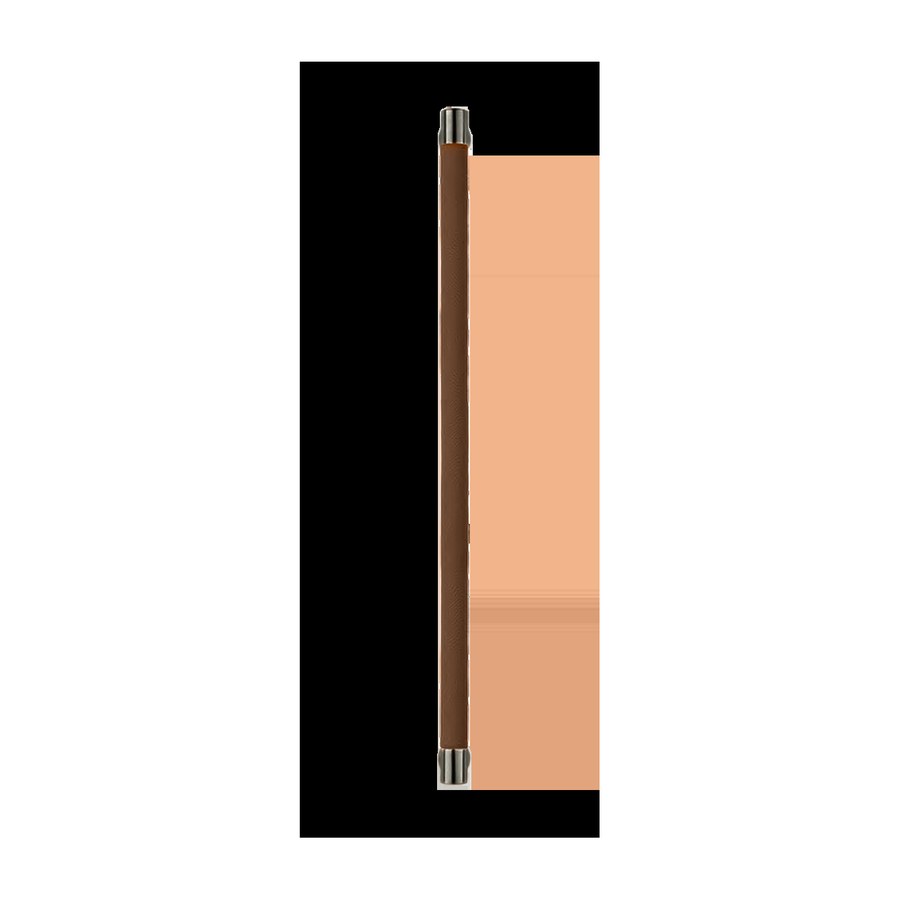 Ручка-скоба HIDE LEATHER PH/A ANT/TESTA DI MORO без розетки, цвет антрацит/темно-коричневый без розетки, латунь