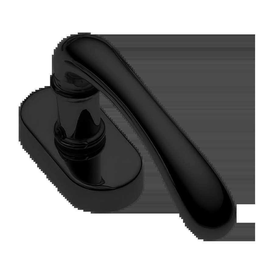 Ручка дверная RING W1 NERO-ST оконная с 4-х позицион. механизмом цвет черный soft touch