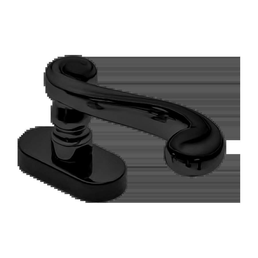 Ручка дверная PLAZA W1 NERO-ST оконная с 4-х позицион. механизмом цвет черный soft touch