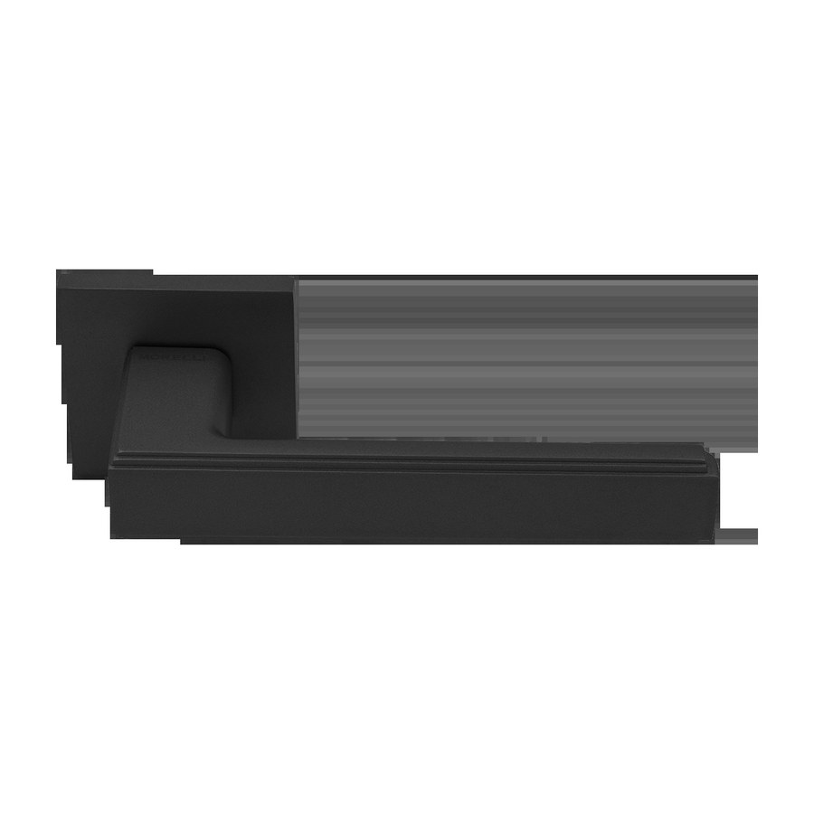 Ручка дверная STEPS S8 NOP на квадратной розетке, цвет черный, ЦАМ