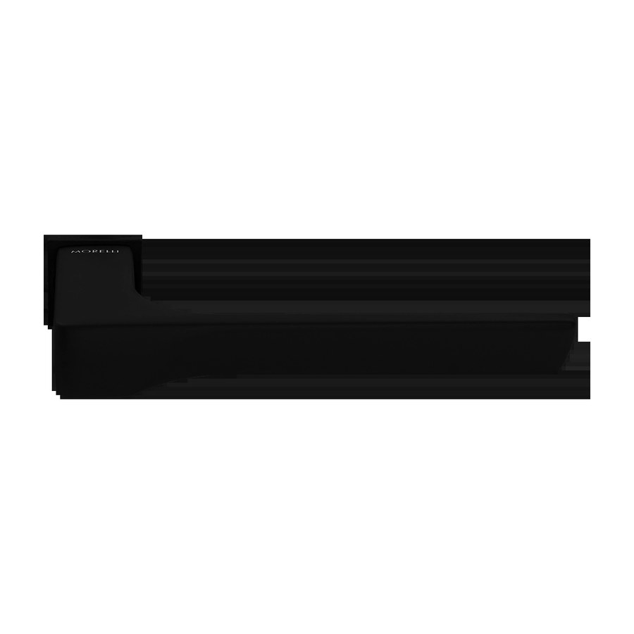 Ручка дверная FIORD-SM NERO-ST, с невидимой квадратной розеткой, цвет черный soft-touch, ЦАМ