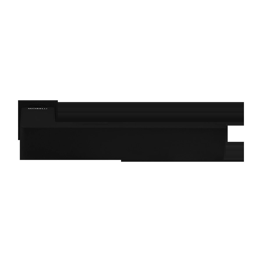 Ручка дверная HORIZONT-SM NERO-ST с невидимой квадратной розеткой, цвет черный soft-touch, ЦАМ