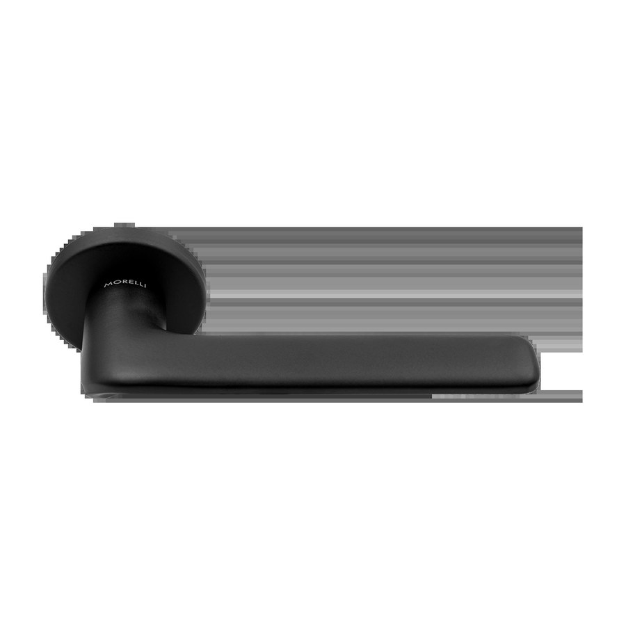 Ручка дверная TOMORROW R5 NERO-ST на круглой розетке, цвет черный soft-touch, ЦАМ