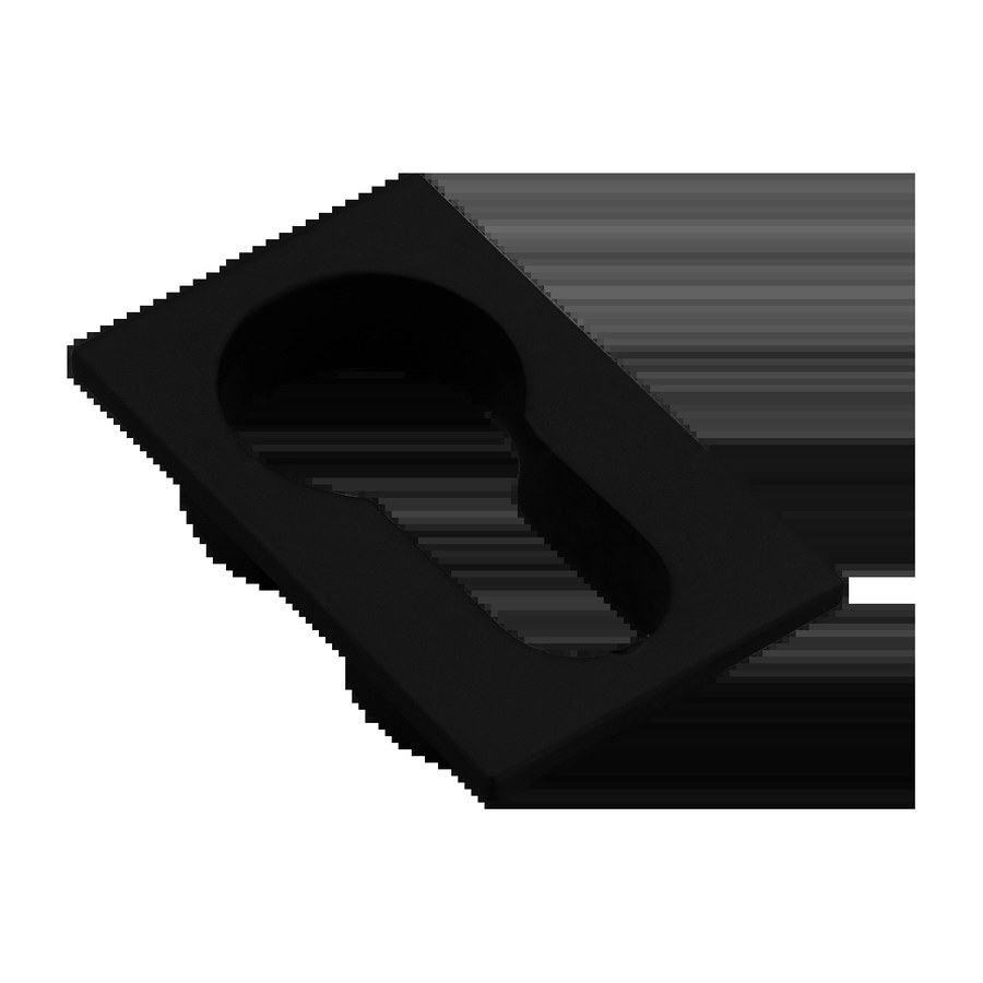 Накладка на евроцилиндр LUX-KH-SM NERO-ST квадратная невидимая, цвет черный soft-touch