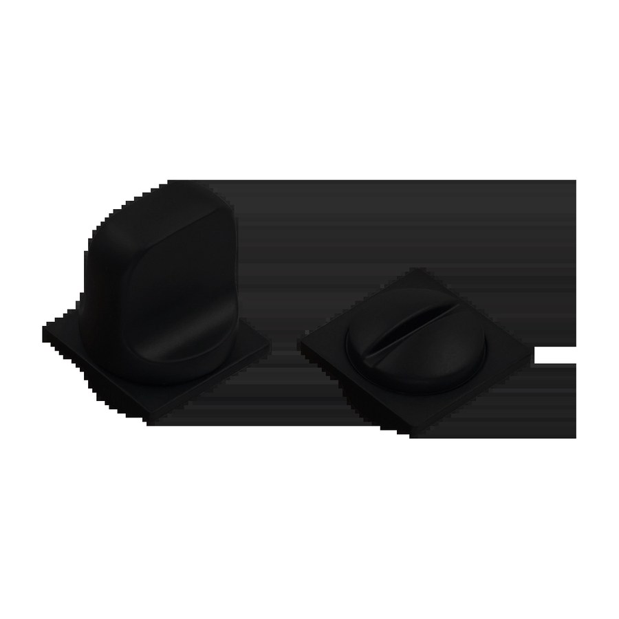 Завертка сантехническая LUX-WC-SM NERO-ST на квадратной невидимой розетке цвет черный soft-touch, ЦАМ