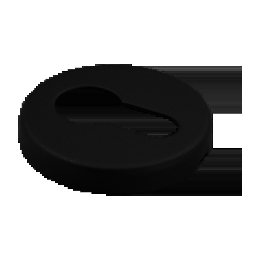 Накладка на ключевой цилиндр LUX-KH-R5 NERO-ST круглая, цвет черный soft-touch