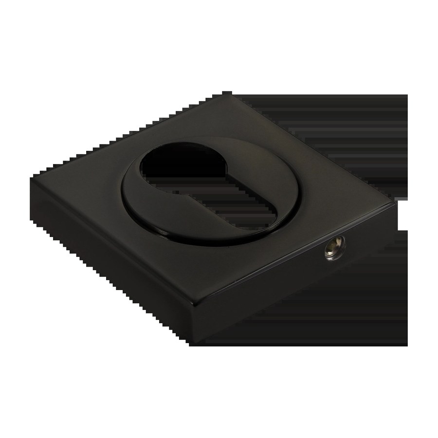 Накладка LUX-KH-S2 NERO-ST на ключевой цилиндр, на квадратной розетке цвет черный soft touch