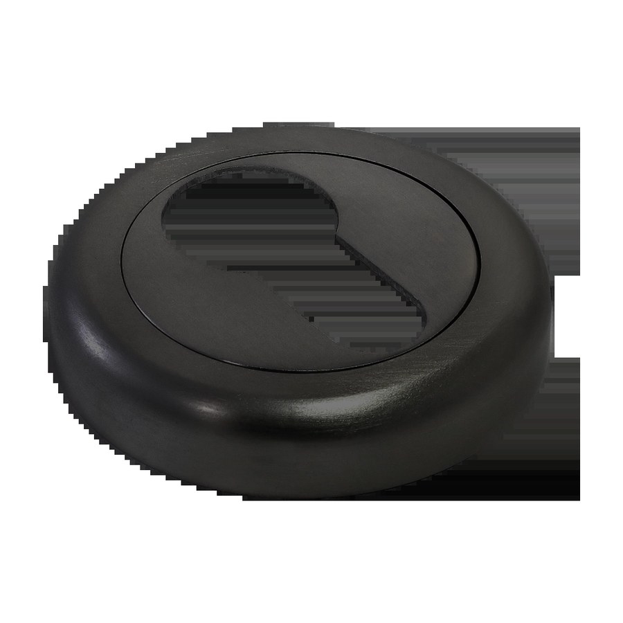 Накладка LUX-KH-R4 NERO-ST на ключевой цилиндр, на круглой розетке цвет черный soft touch