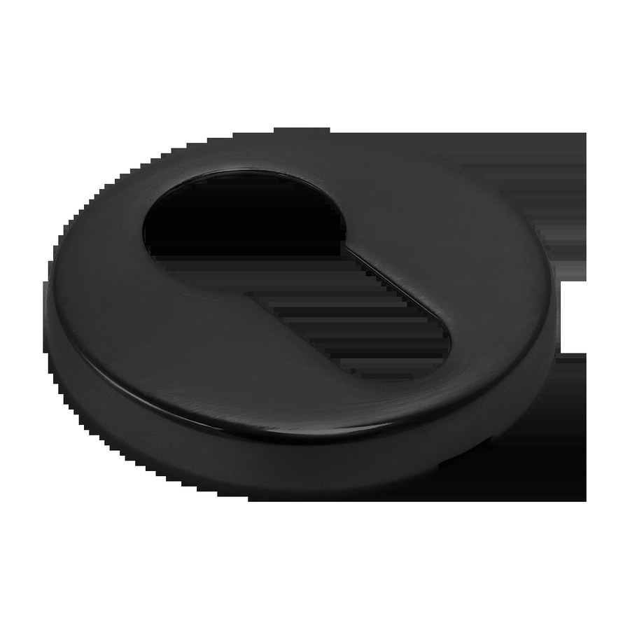Накладка LUX-KH-R3-E NERO-ST на ключевой цилиндр, на круглой розетке цвет черный soft touch