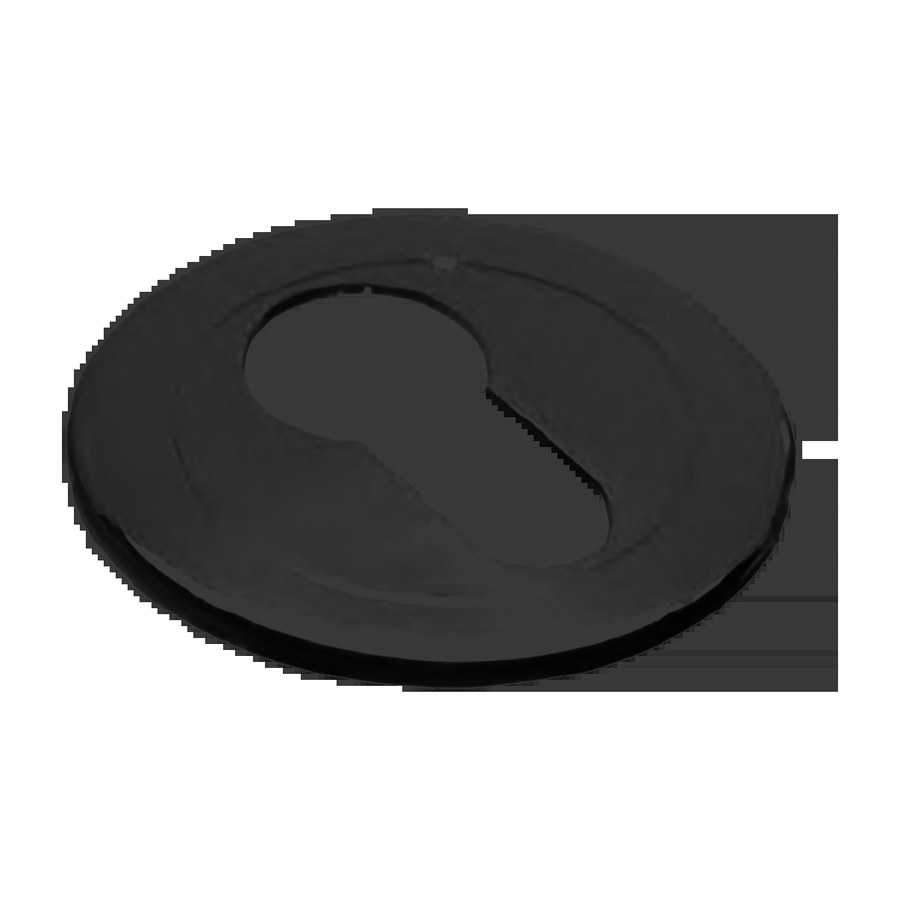 Накладка LUX-KH-R1 NERO-ST на круглой розетке на ключевой цилиндр, на круглой розетке цвет черный soft touch