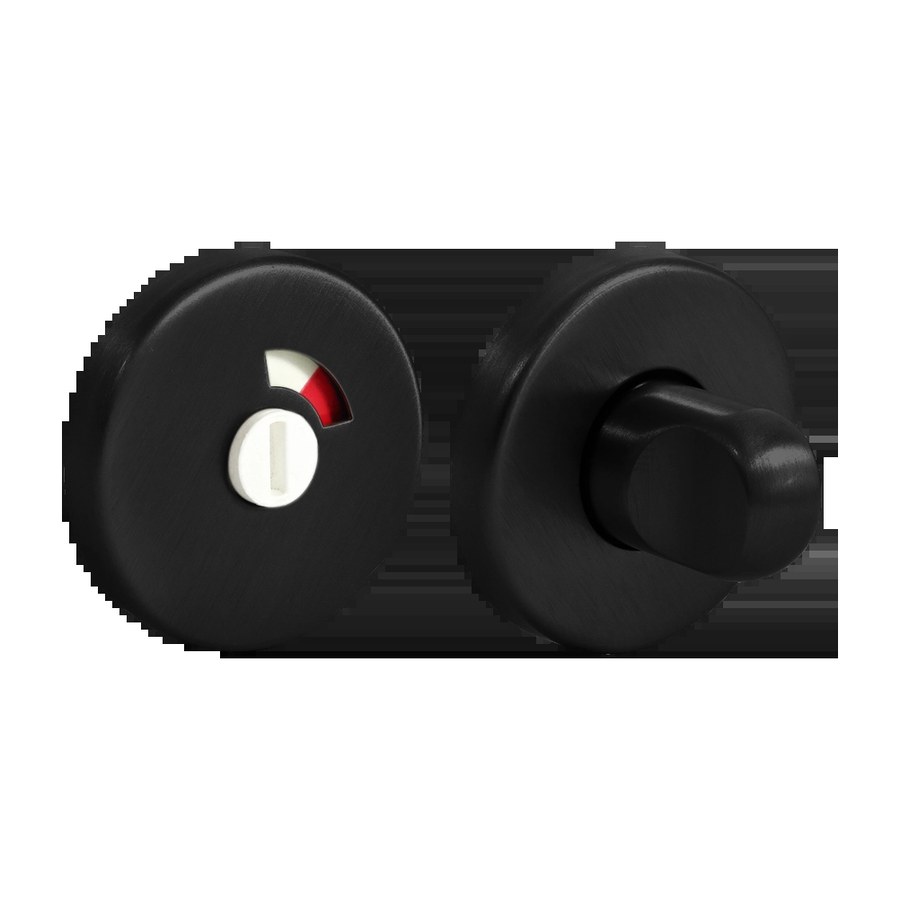 Завертка LUX-WC-WC-R3 NERO-ST сантехническая на круглой розетке цвет  - черный soft touch