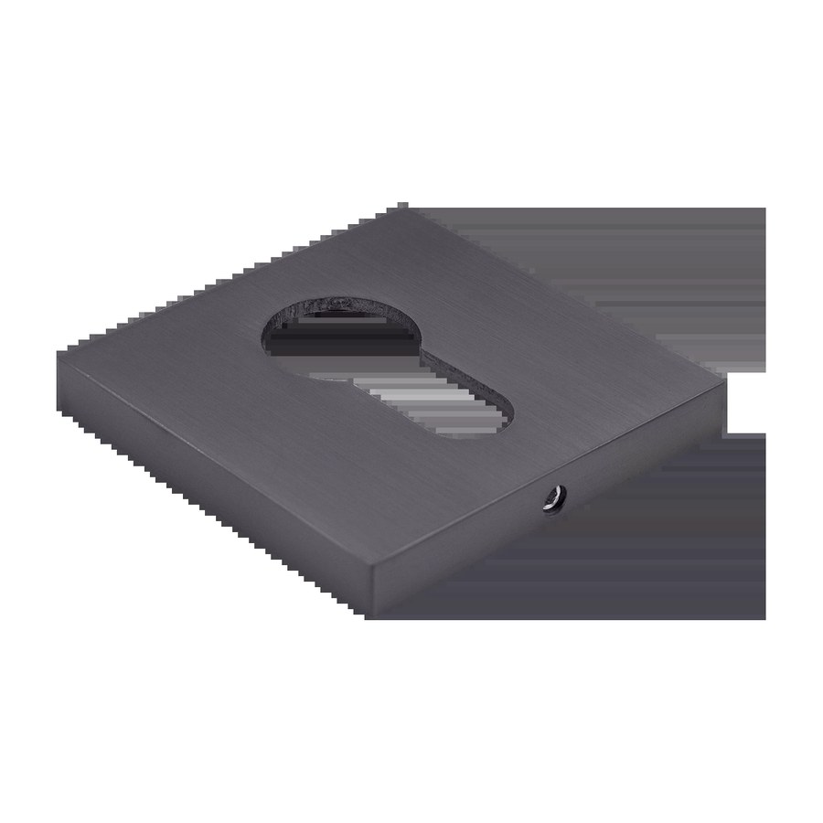 Накладка на замок MH-KH-S6 GR квадратная под евроцилиндр, цвет graphite