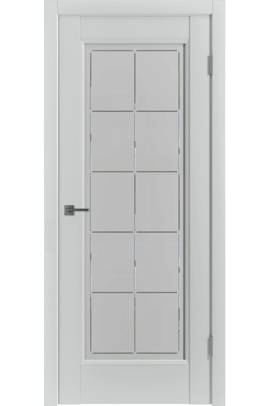 Межкомнатная дверь эмалекс Elegant 1 CRYSTAL CLOUD светло серая